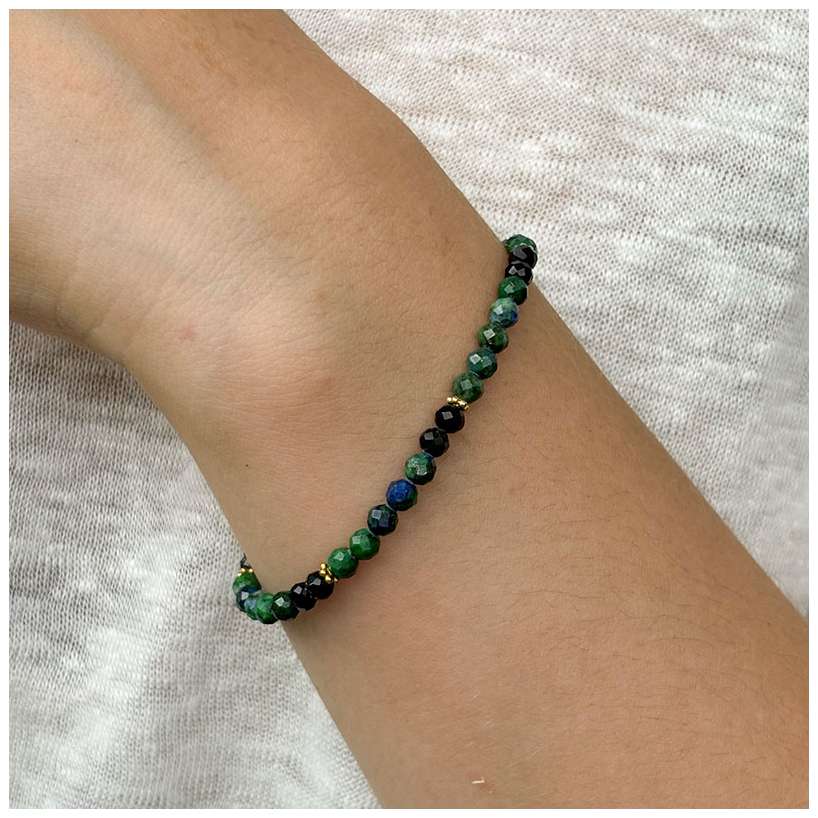 Bracelet onyx et azurite