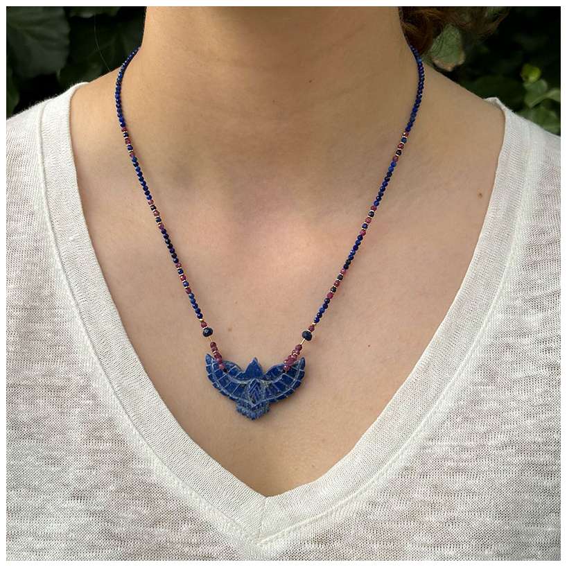 Collier Aigle Lapis-lazuli